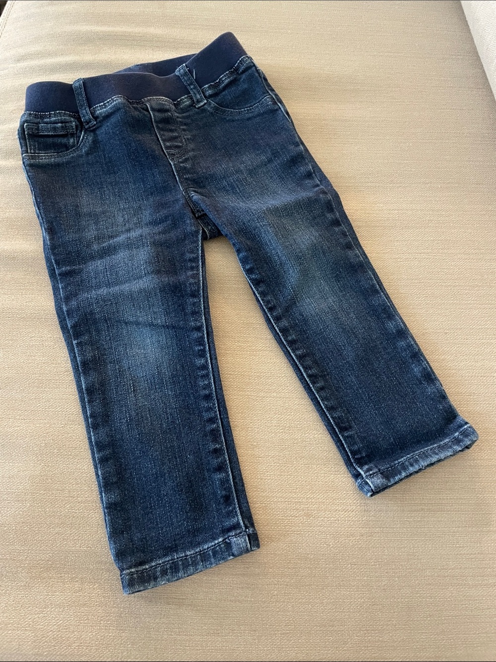 Baby GAP Dark Blue Stretch Jeans with Elastic Waistband. 18-24 Months